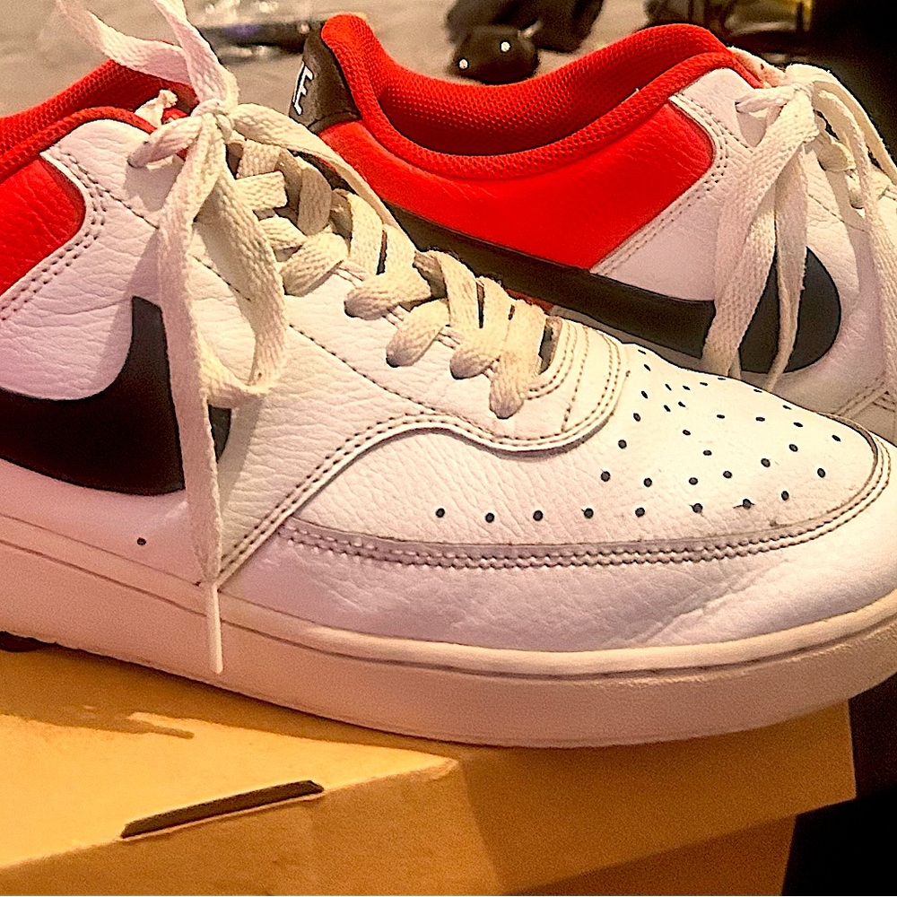 Nike AF1 red,black,white size 12